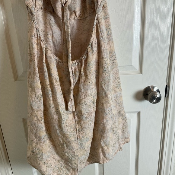 H&M Tie Back Adjustable Floral Dress Size Large linen blend - Picture 8 of 10